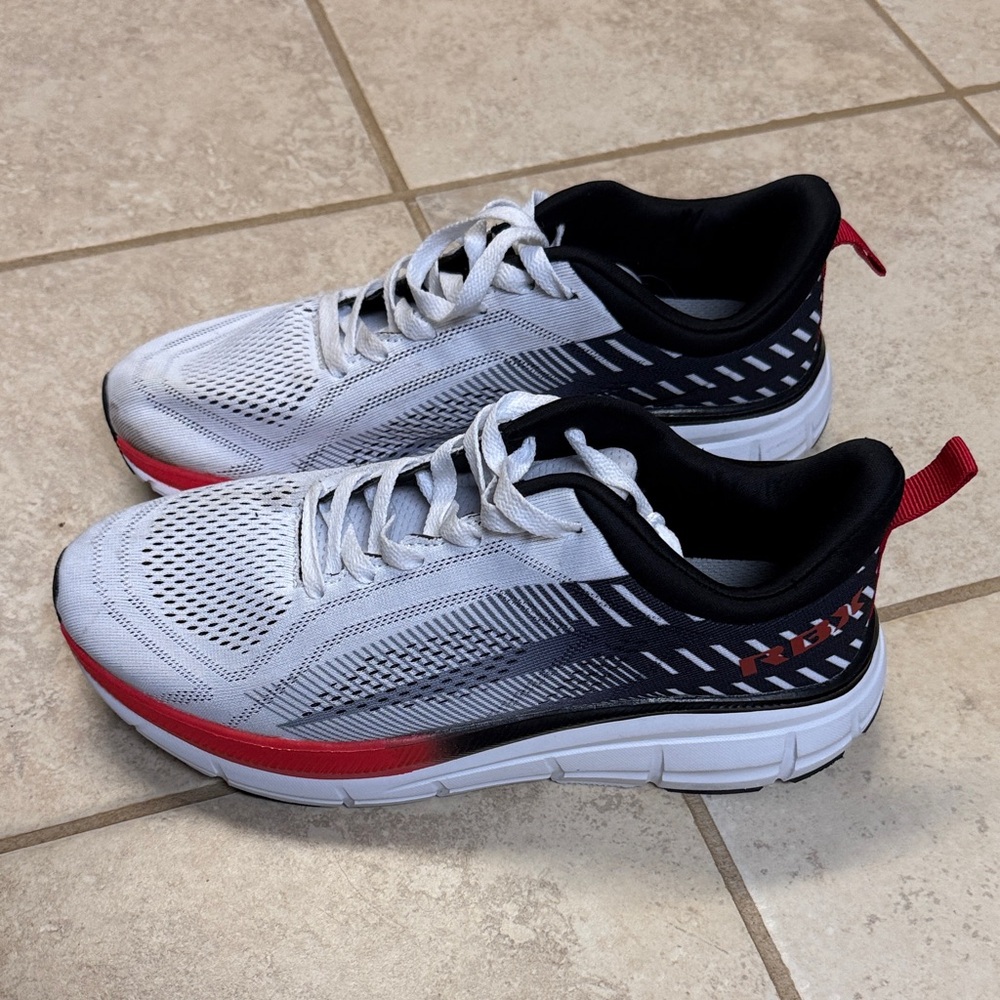 RBX 8.5 Men's Athletic Running Shoes - White and Red
